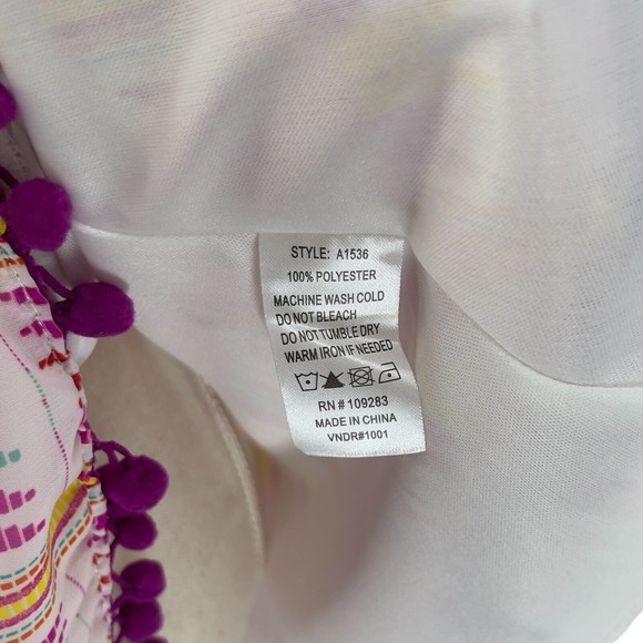 Ocean Drive Womens Fit Flare Sleeveless Dress Bright Aztec Print Size Medium - Picture 9 of 9